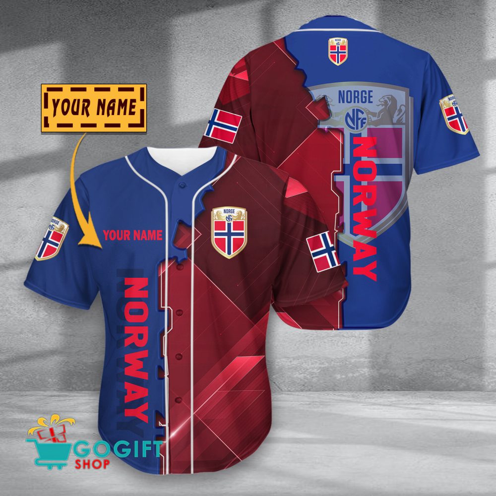 Norway National Soccer Team Baseball Jersey