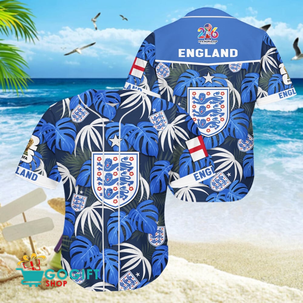 England National Soccer Team Baseball Jersey