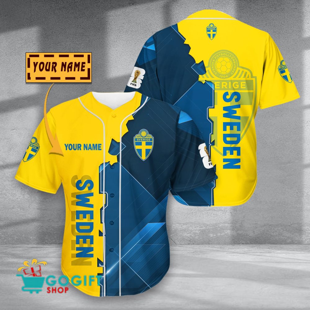 Sweden National Soccer Team Baseball Jersey
