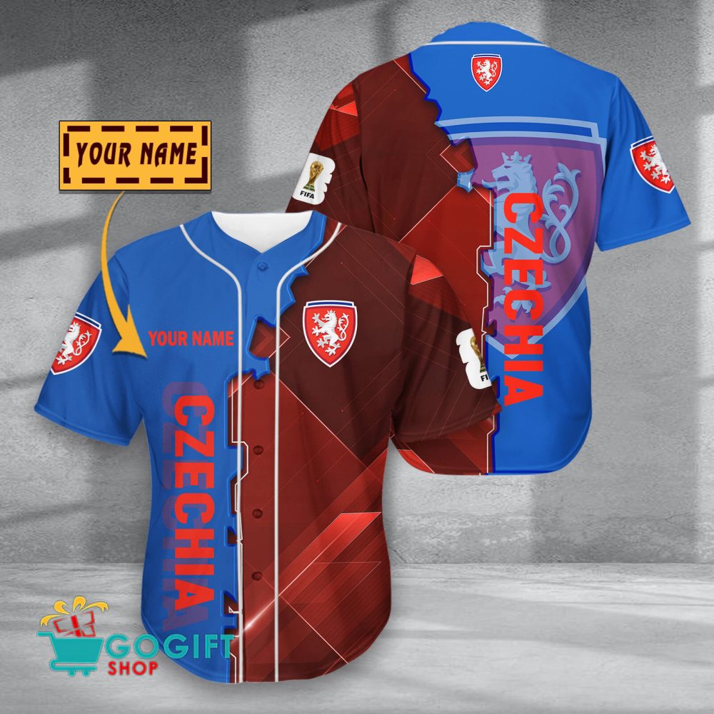 Czechia National Soccer Team Baseball Jersey