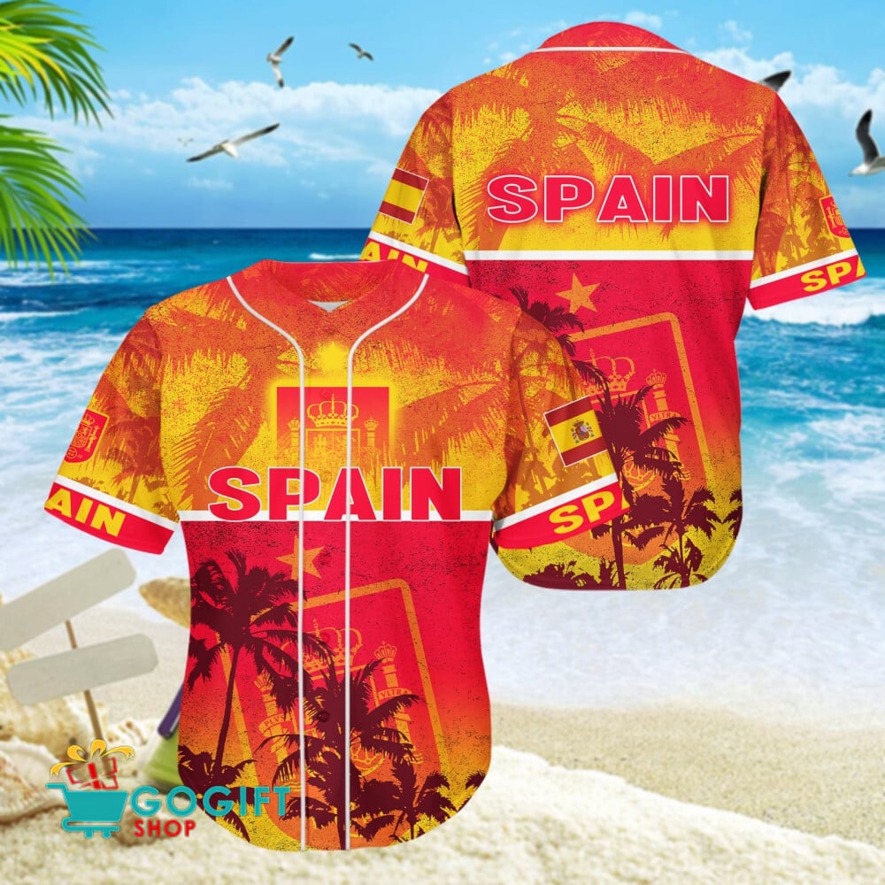 Spain National Soccer Team Baseball Jersey