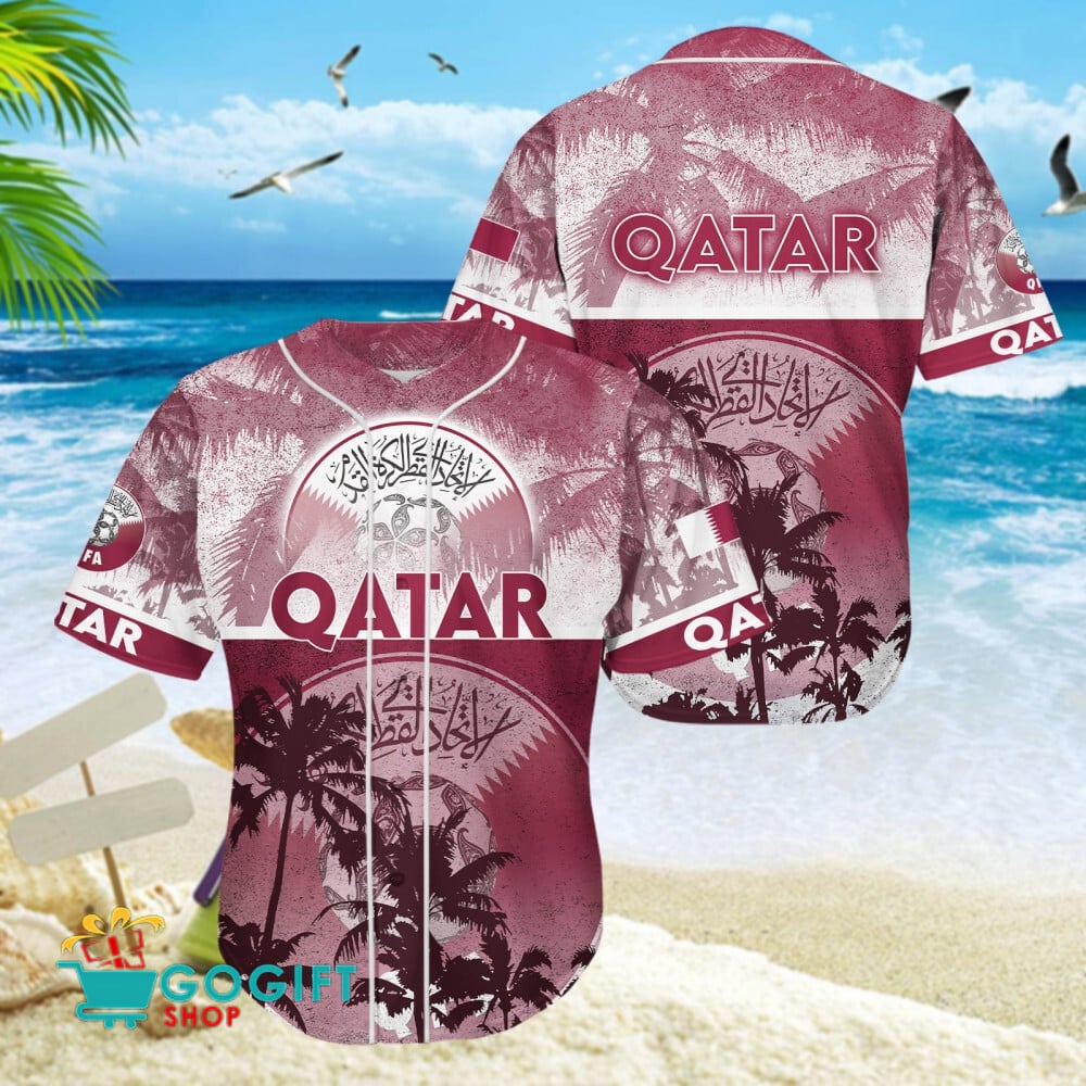 Qatar National Soccer Team Baseball Jersey