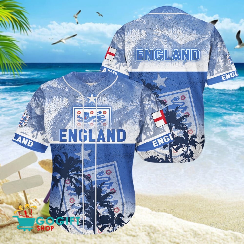 England National Soccer Team Baseball Jersey
