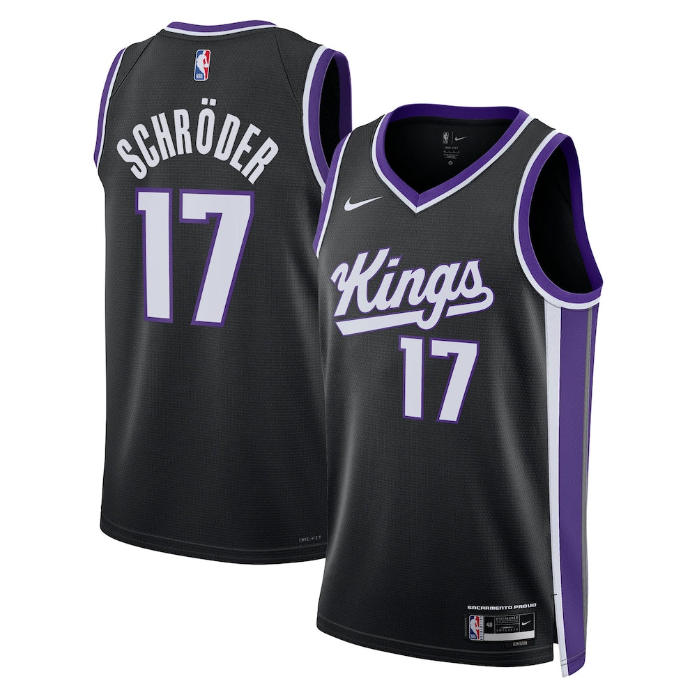 Sacramento Kings Icon Edition Swingman Jersey Black Dennis Schrder Unisex | RTJ13347