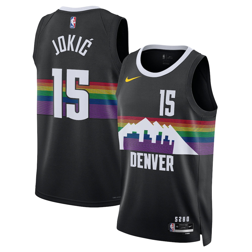 Denver Nuggets 202526 City Edition Swingman Jersey Black Nikola Joki Unisex | RTJ13248