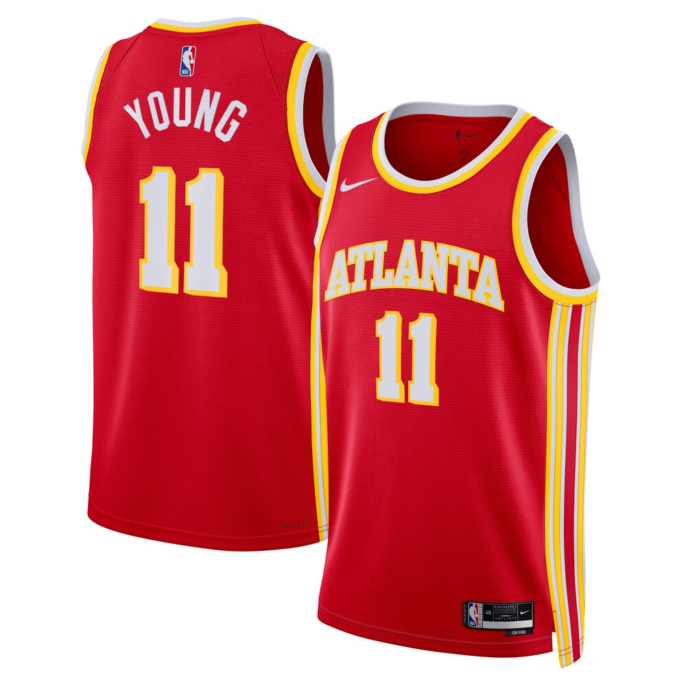Atlanta Hawks Icon Edition Swingman Jersey Red Trae Young Unisex | RTJ13236