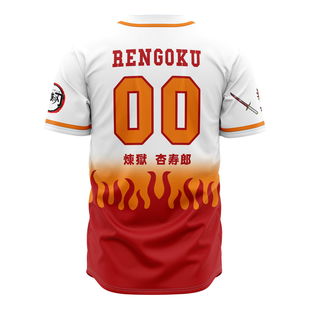 Flame Hashira Baseball Jersey - Anime-Inspired Sports Shirt For Fans