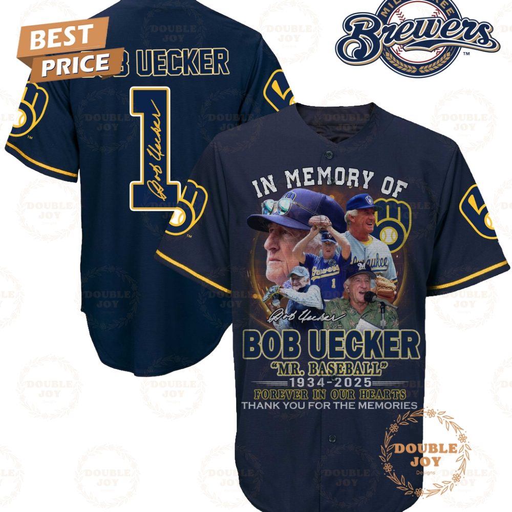 In Memory Of Bob Uecker "Mr.Baseball" 1934-2025 Forever In Our Hearts Thank You For The Memories Baseball Jersey