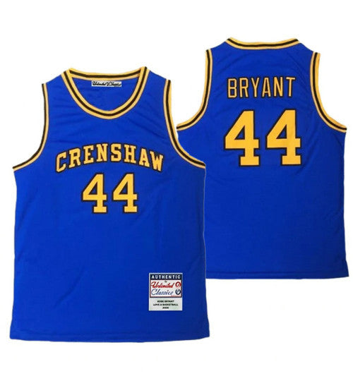 Lakers Kobe Bryant 44 Basketball Crenshaw High School College Basketball Jersey Blue | Stitched Jersey RTJS 3538