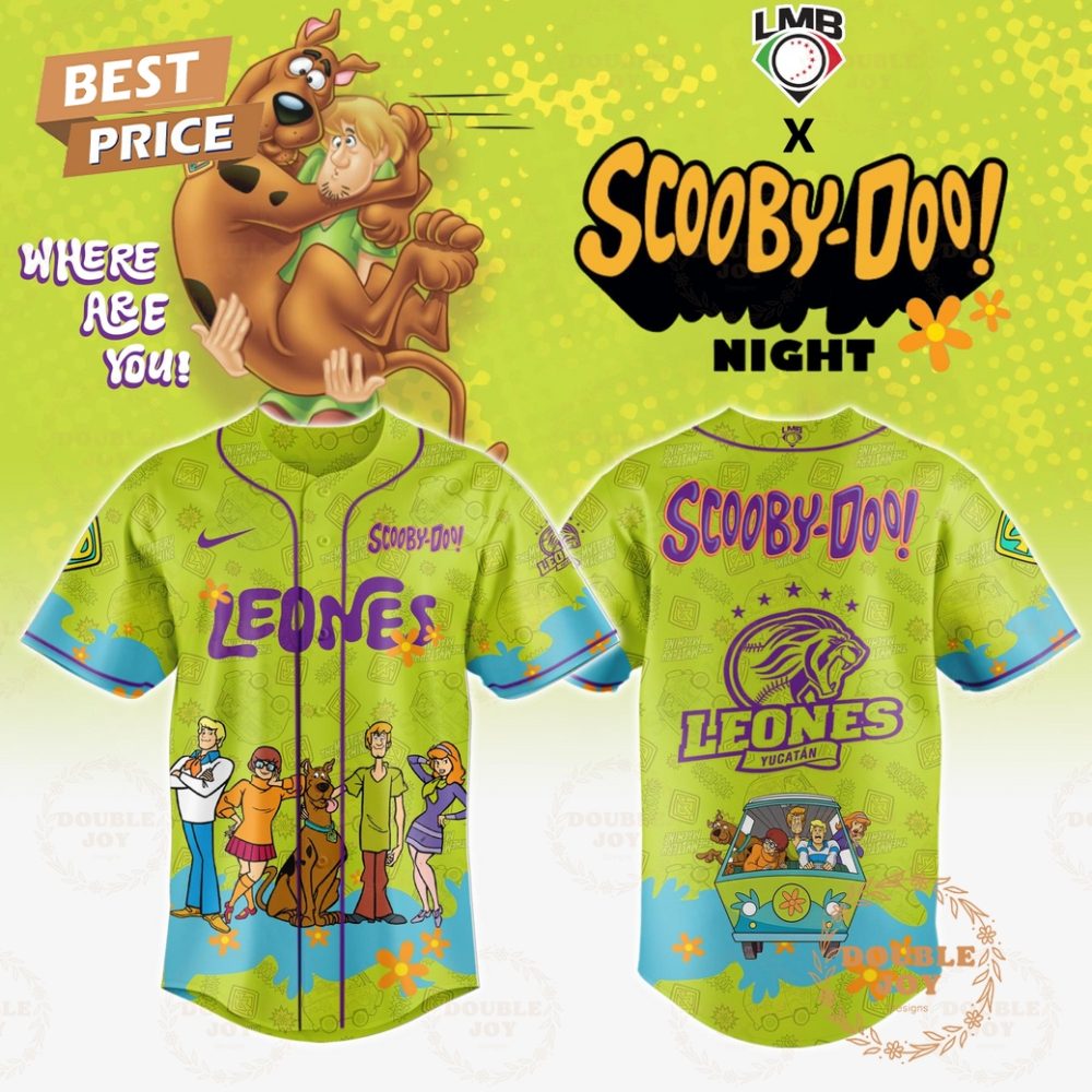 Leones De Yucatán Where Are You! Scooby-Doo! Night 2025 Limited Edition Baseball Jersey