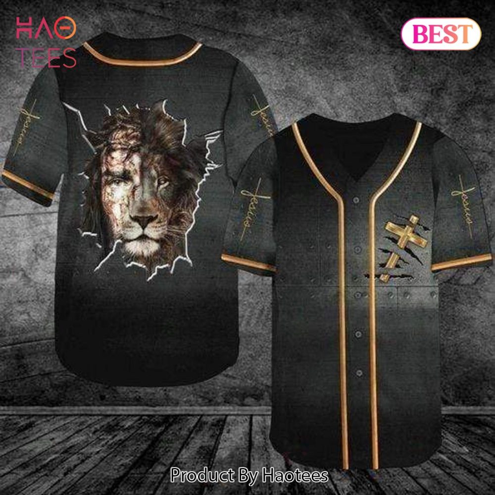 Lion Graphic Baseball Jersey - Bold Design, Premium Quality Tee For Men