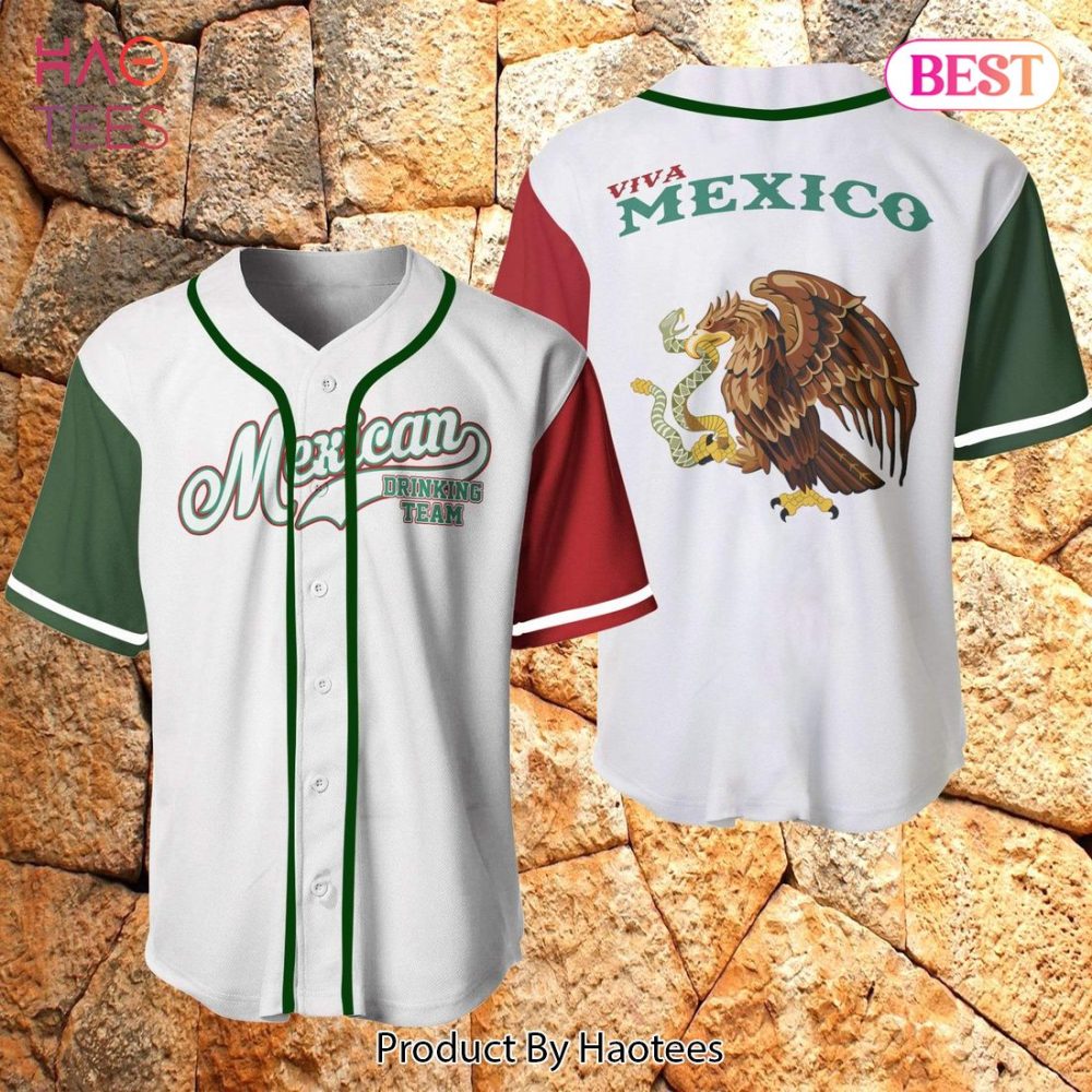 Viva Mexico Baseball Jersey - Mexican Drinking Team Eagle Design Shirt
