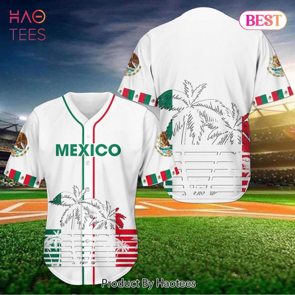 Stylish Mexico Baseball Jersey - Patriotic Design For Sports Fans &amp; Fashion Lovers