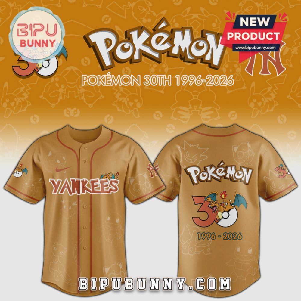 Limited Edition Pokémon 30Th Anniversary Baseball Jersey - Celebrate 1996-2026!