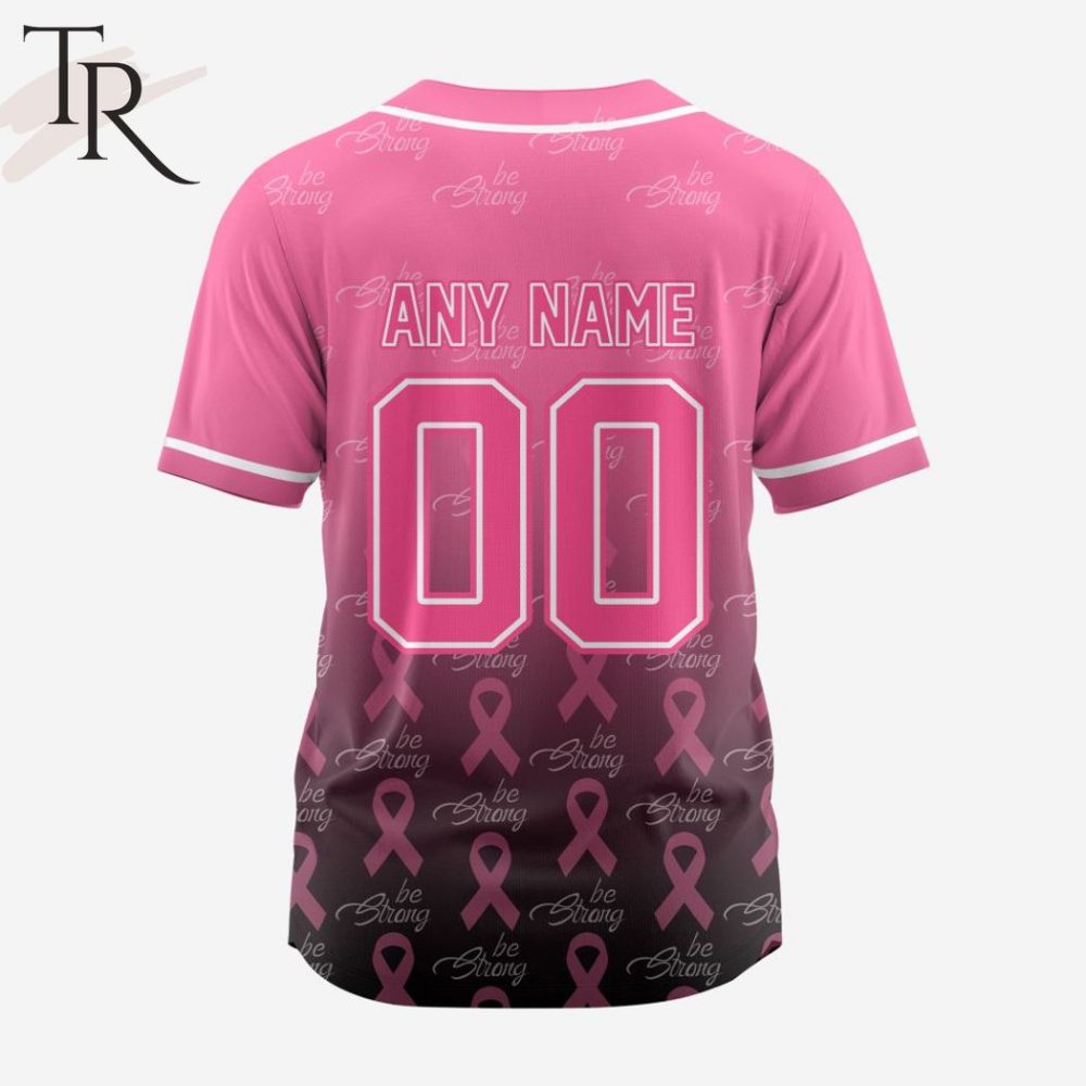 Support Breast Cancer Awareness: Pink Ribbon Baseball Jersey - Stylish &amp; Meaningful Apparel