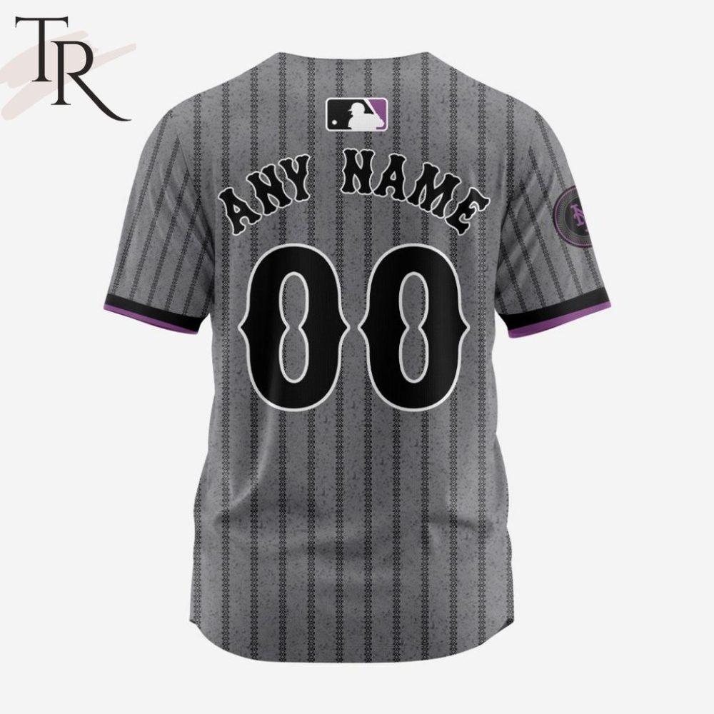 Stylish Nyc Gray Baseball Jersey - Limited Edition Urban Streetwear