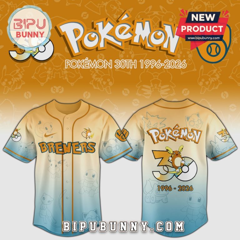Limited Edition Pokémon 30Th Anniversary Baseball Jersey - Celebrate 1996-2026!