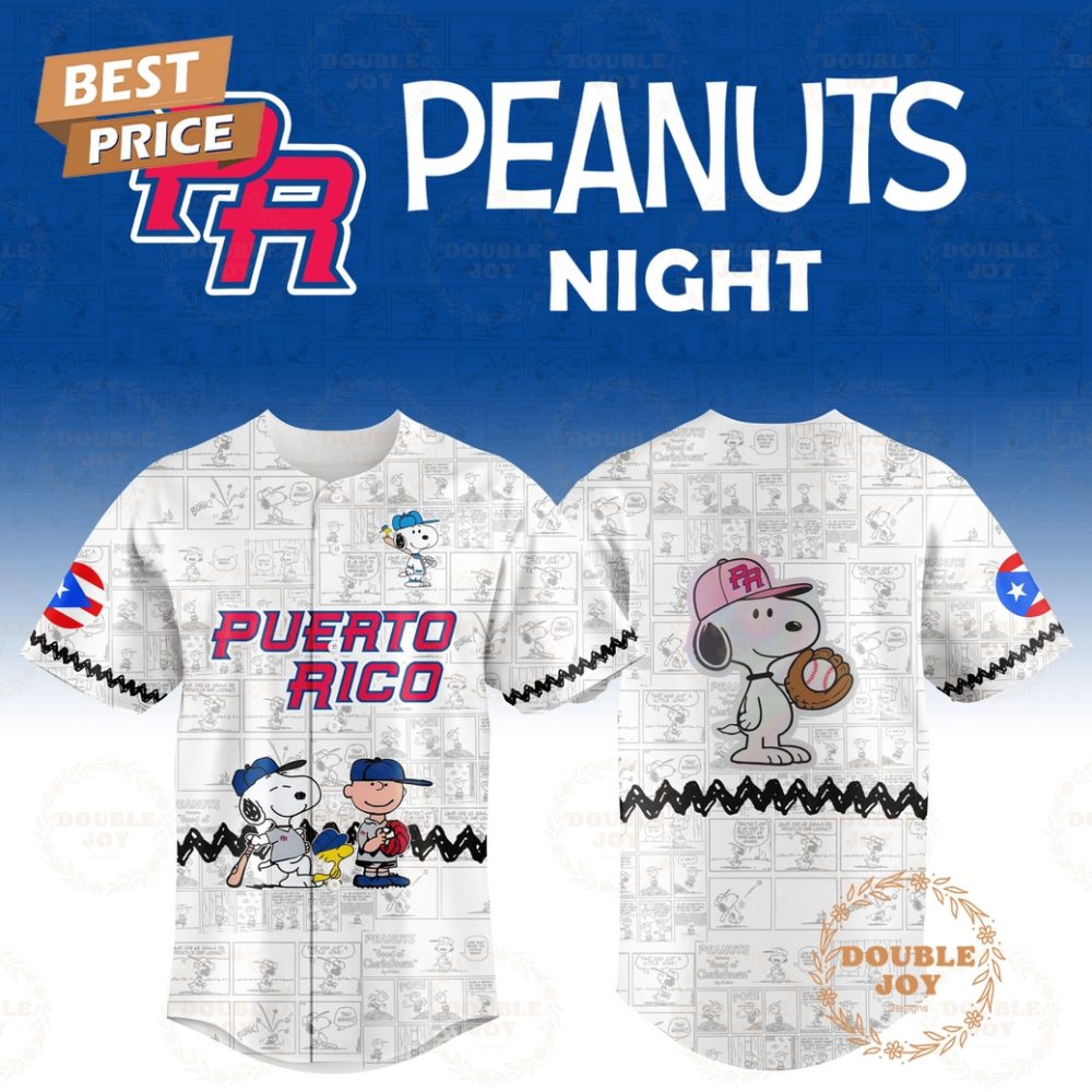 Puerto Rico 2025 Peanuts Night Limited Edition Baseball Jersey - White