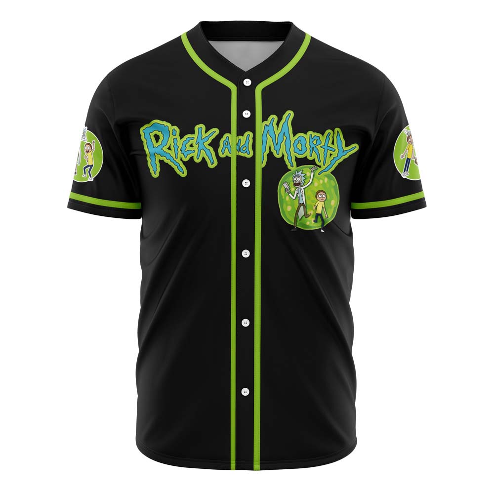 Rick And Morty Black Baseball Jersey – Cool Cartoon Fan Apparel For Ultimate Style