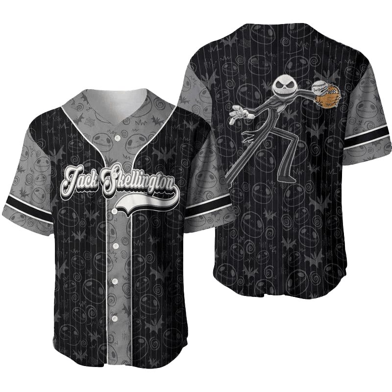 Jack Skellington Baseball Jersey - Stylish Nightmare Before Christmas Fan Apparel