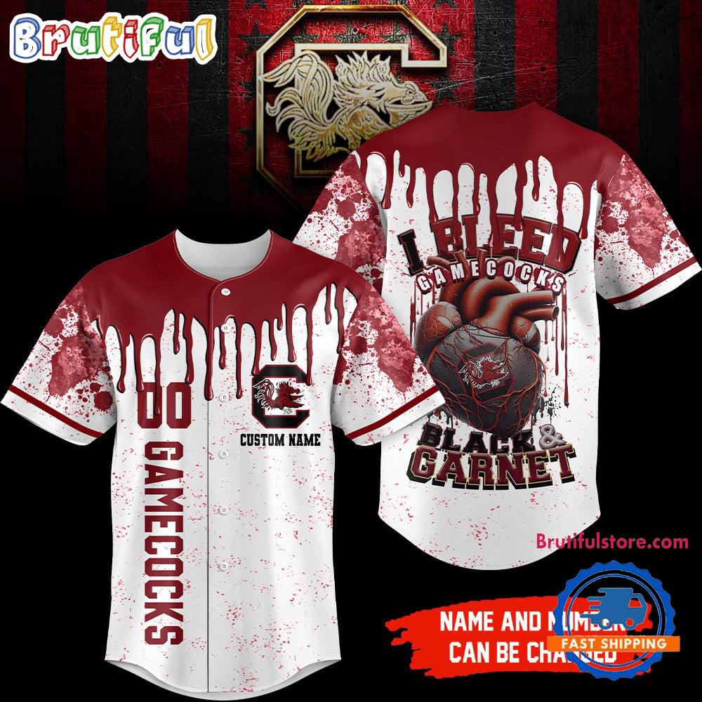South Carolina Gamecocks Ncaa I Bleed Baseball Jersey