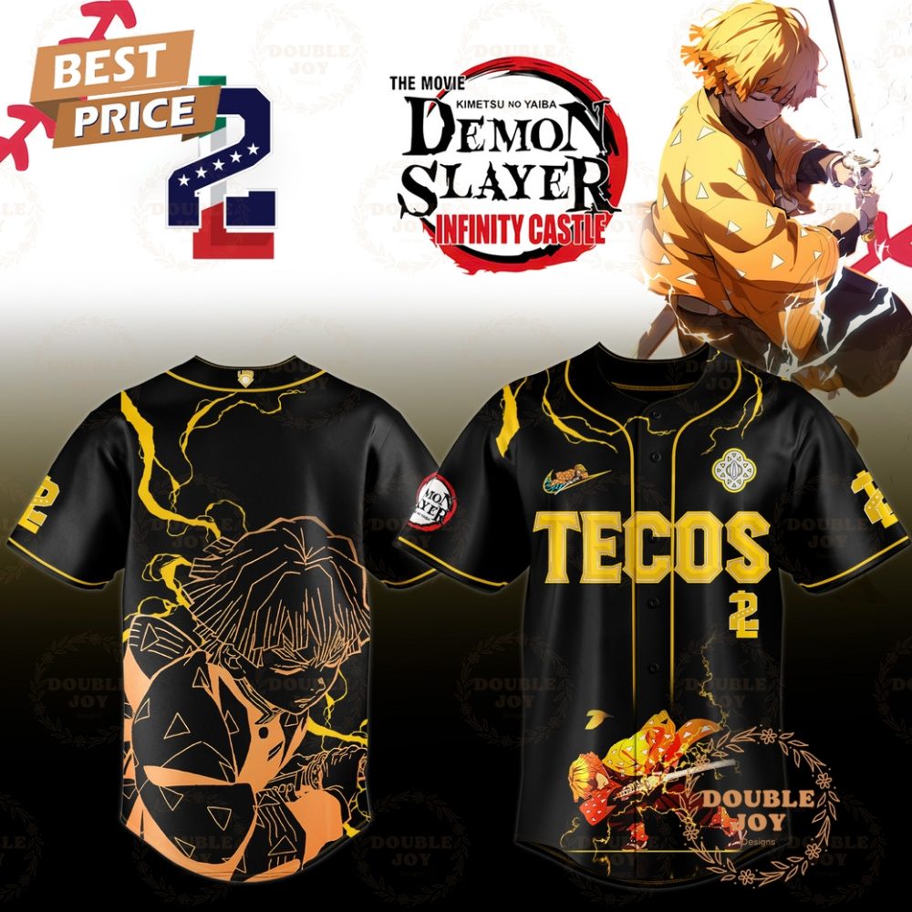 Tecolotes De Dos Laredos X Demon Slayer Zenitsu Limited Edition 2025 Baseball Jersey