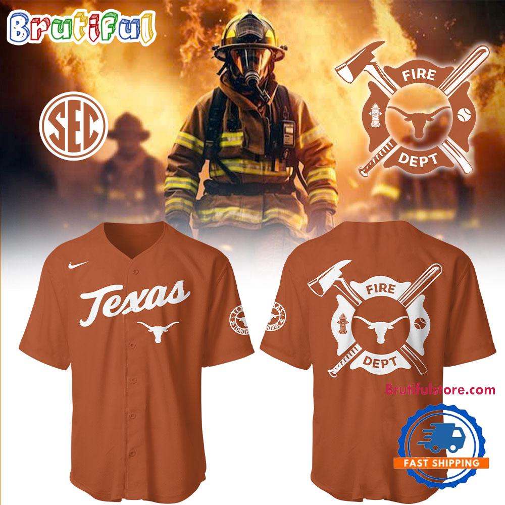 Texas Longhorns X Firefighter Appreciation Night 3D All Over Print Jersey