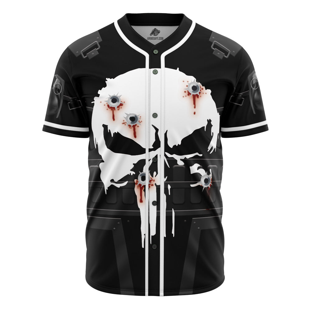 Edgy Skull Baseball Jersey - Bold Graphic Design, Perfect For Streetwear And Fans, Unisex Sizes Available