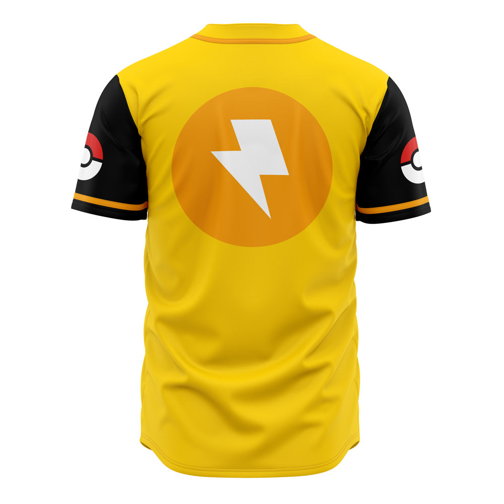 Yellow Thunder Shocks Baseball Jersey - Unisex Retro Anime Style, Comfortable Fit