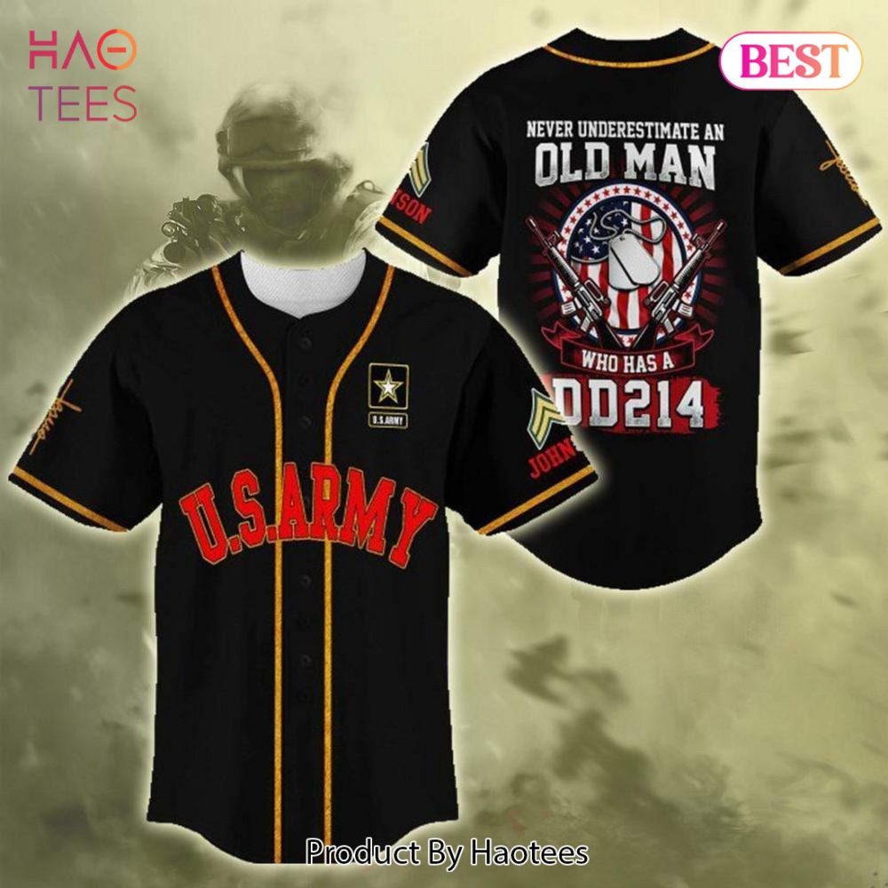 U.S. Army Veteran Baseball Jersey - Dd214 Pride - Perfect Patriotic Gift For Men