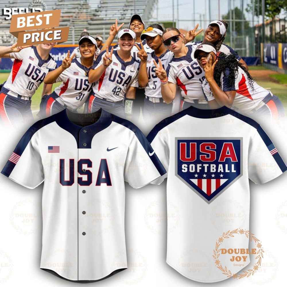 Usa Softball Team 2025 Limited Edition Baseball Jersey - White