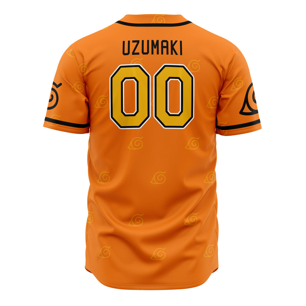 Ninja Anime Baseball Jersey – Orange Graphic Tee For Fans
