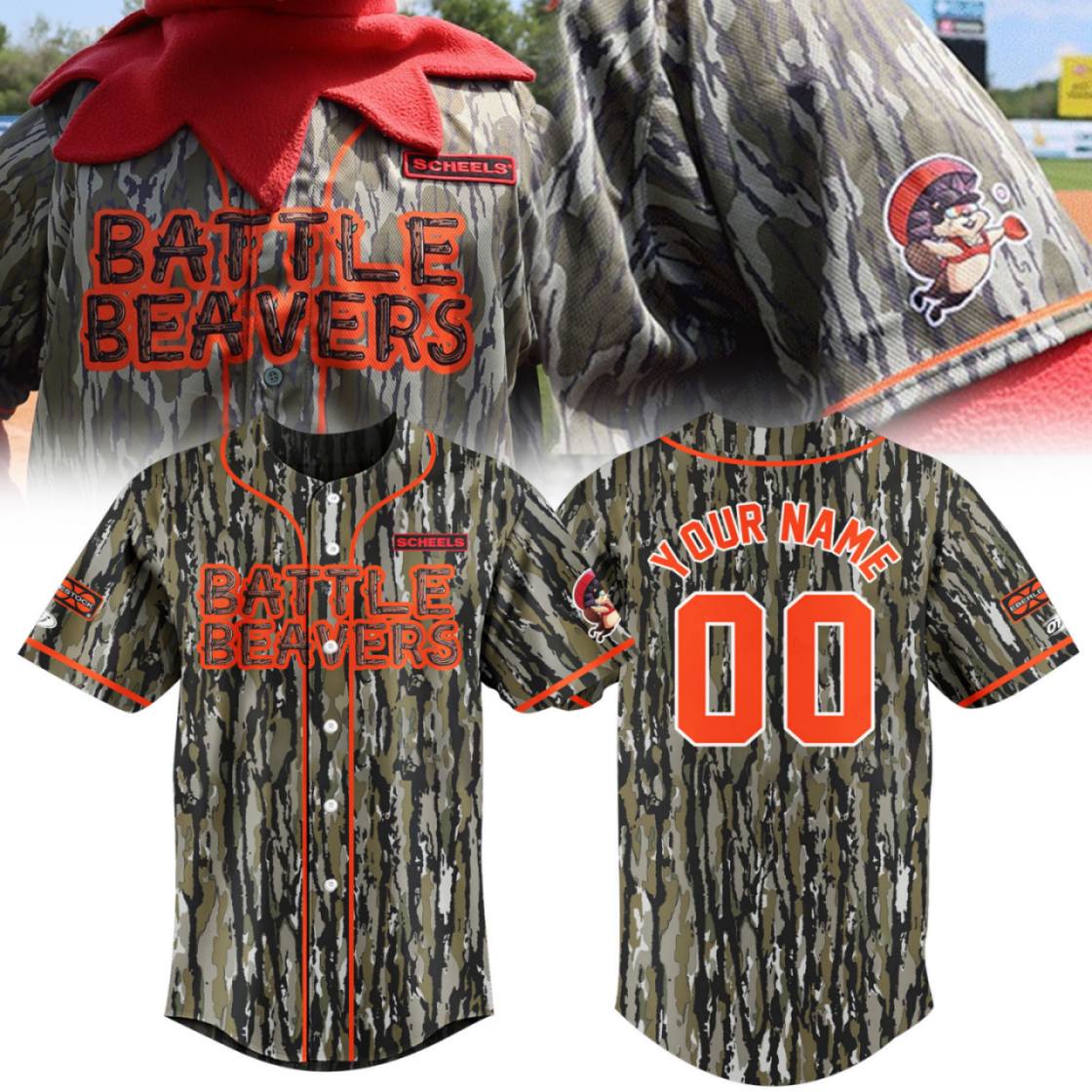 Boise Hawks Battle Camouflage Wildlife Special Baseball Jersey